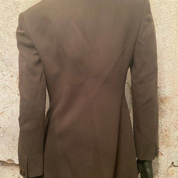 Giorgio Armani Chocolate Virgin Wool Single Breasted Blazer - Picture 9 of 9